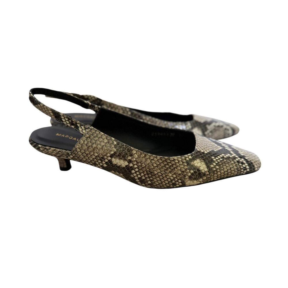 Margaux The Sofia Sling - Natural Python Embossed  - Size 37.5 US 7.5 N